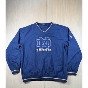 Notre Dame‎ Fighting Irish Windbreaker Jacket Mens Medium Blue Pro Edge Football
